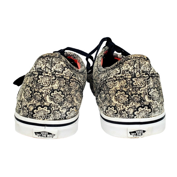 Vans Off The Wall Womens White Black Paisley Low Top Sneakers Shoes Size 9 - Picture 5 of 7